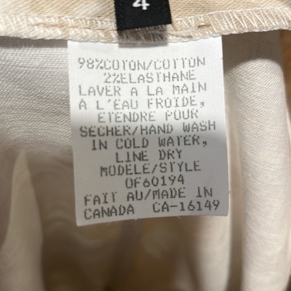 LES Ailes De Las Mode Collection.Crop pant Canada. Size 4. Cotton light stretch - Picture 5 of 5